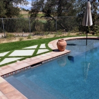 Artificial Grass Installation Carrizozo, New Mexico Landscaping, Backyard Pool