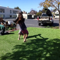 Green Lawn Navajo, New Mexico Backyard Playground, Commercial Landscape