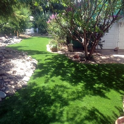 Plastic Grass Milan, New Mexico Paver Patio, Backyard Design