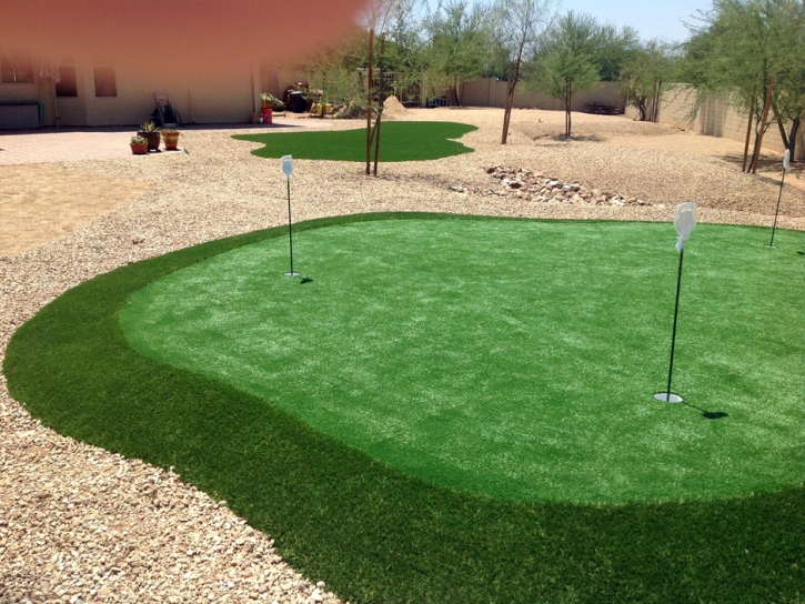 Artificial Grass Edgewood, New Mexico Putting Green Grass, Beautiful Backyards