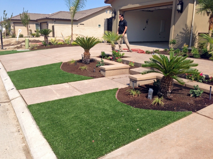 Synthetic Grass La Puebla, New Mexico Landscape Design, Front Yard Landscape Ideas